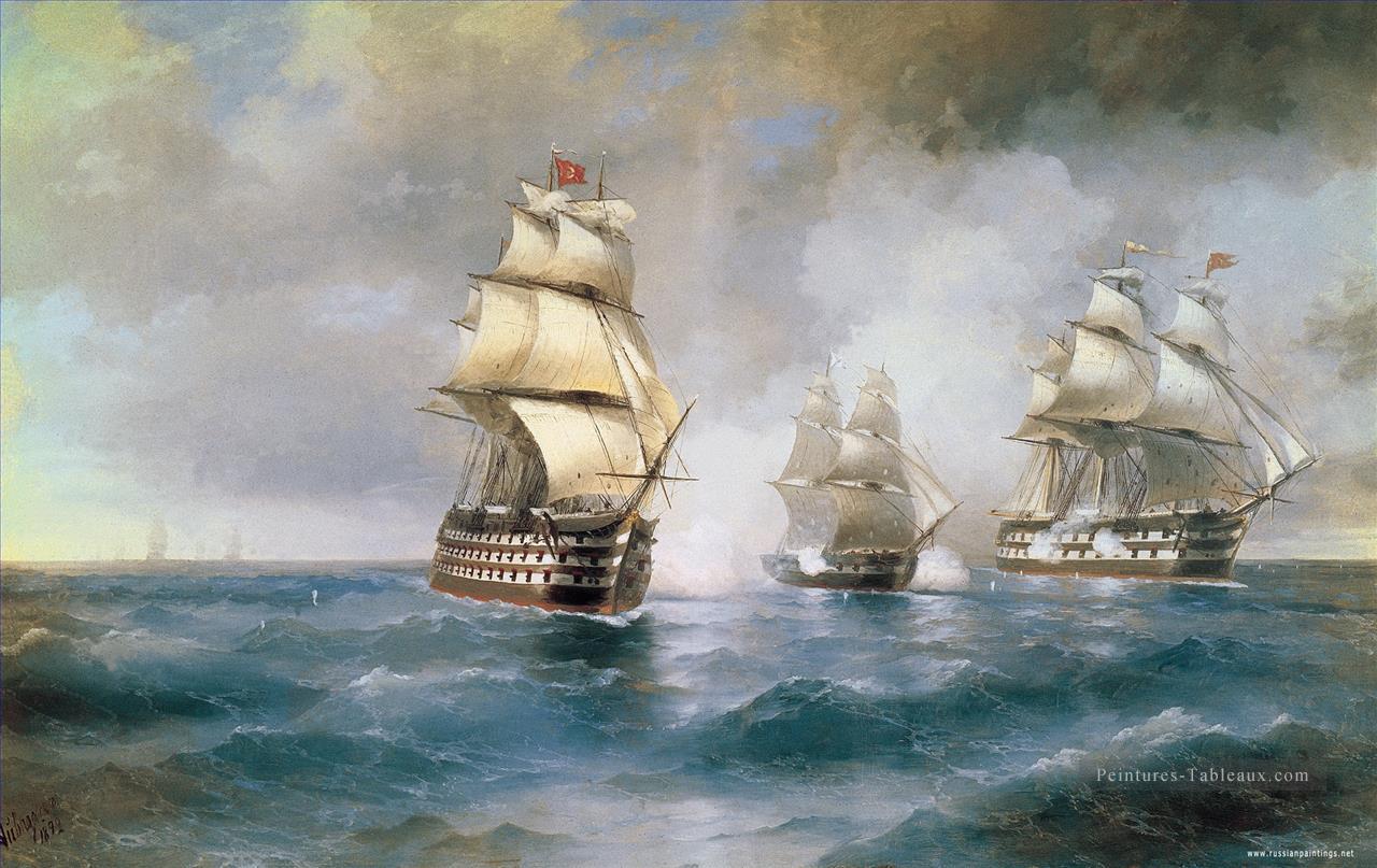 aivazovskiy brig mercury 1892 Navire de guerre Peintures à l'huile